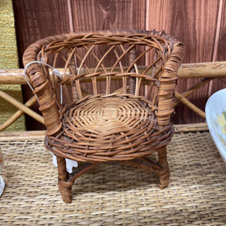 Vintage Miniature Wicker Chair