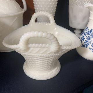 Westmoreland Milk Glass Basket