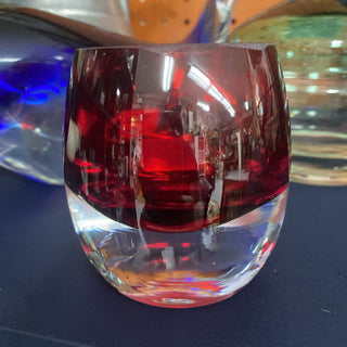 Red Blown Glass Votive Candle Holder