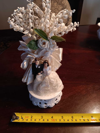 1950s Wedding Cake Topper w Lily of Valley