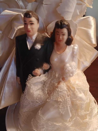 1950s Wedding Cake Topper w Lily of Valley