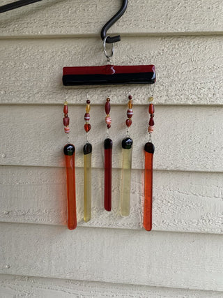 fused glass-101 Wind chimes-FIRM