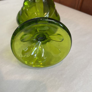 MCM Viking Green Swung Vase - 3"W x 15"T