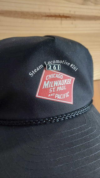 1990s Chicago Milwaukee St Paul and Pacific Railroad -SnapBack baseball cap USA FIRM. (Wire Cutters in 888 folder)