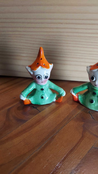 Pixie Salt and Pepper Shakers, Japan. FIRM