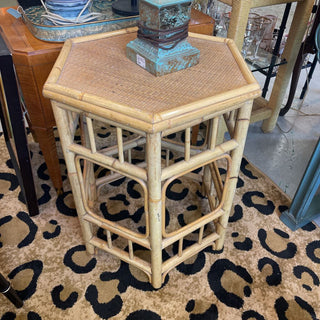 Vintage octagonal Bamboo table