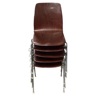 Vintage 1960s Pagholz Rosewood Molded Stacking Chairs (Set of 5)