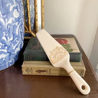 Vintage Pie Server with Gold Leafing | 9.25" | CA