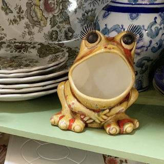 Vintage 1970s Frog Sponge Holder | 4.25" Tall | CA