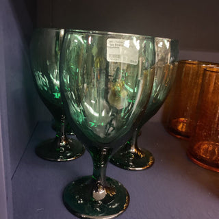 5pc Emerald Libbey Goblets