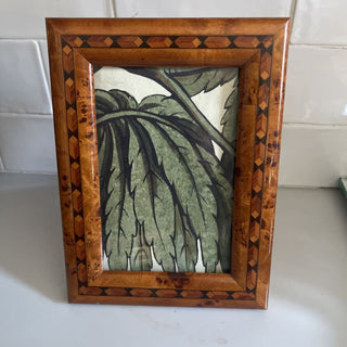 Burlwood inlay picture frame with House of Hackney wallpaper made in England