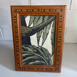 Wood inlay picture frame with House of Hackney wallpaper