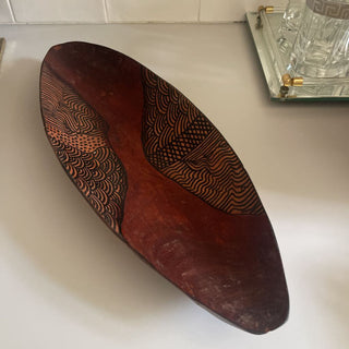 African bowl with tribal design