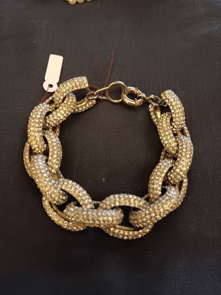 J. Crew Rhinestone Chain Bracelet