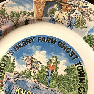 Vintage Knott's Berry Farm Ghost Town Souvenir Plate 10"