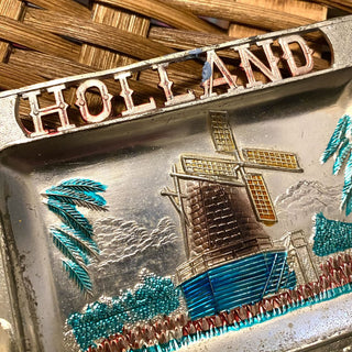 Vintage Holland, Michigan Souvenir Ashtray 3.5x4.5x0.25