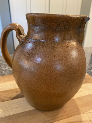 Handmade Pottery, Brown Pitcher