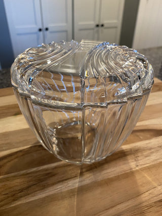 Deco Glass Lidded Jar