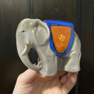 Vintage Ceramic Elephant Coin Bank Made in Japan 3x4x2