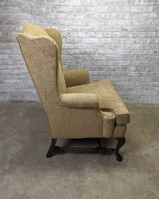 Upholstered Golden Yellow Wing Chair