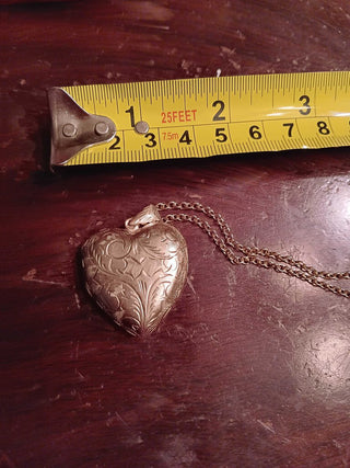 SSGldHeartNek. 12" Chain