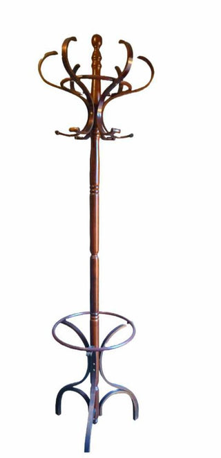 1970s Bentwood Coat Tree, Entry Stand With Revolving Top coat and hat rack, Umbrella Rack thonet style (T&M) - IN STORE PICKUP ONLY.