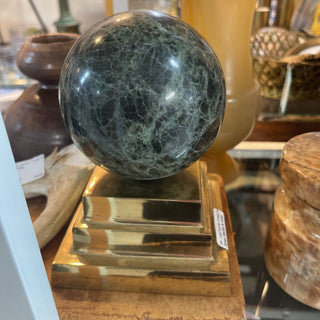 Green Marble & brass globe