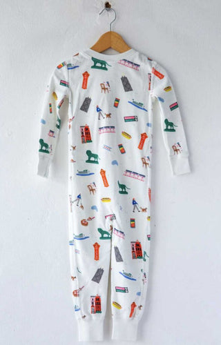 0-3M Chicago Landmarks Organic Cotton Zip Up Pajamas