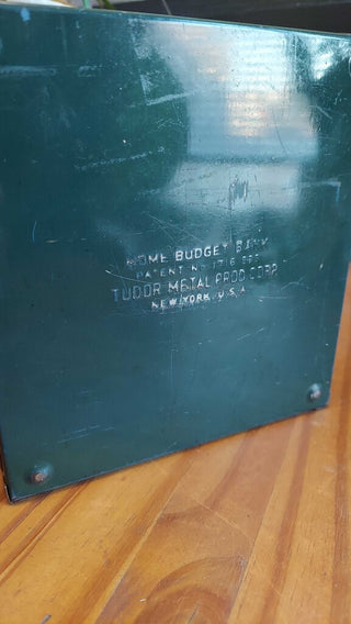 1940s home budget bank, no key. By Tudor Metal Prod corp (T&M)