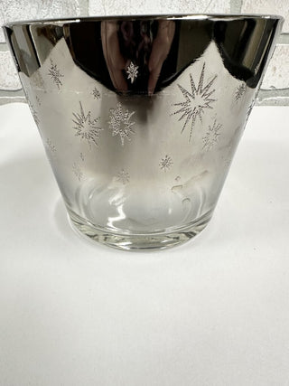 Embossed silver fade ice bucket