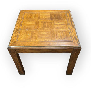 Oak and Brass Coffee Table