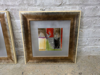 Org. $180, 3 Piece Abstract Art Set, Floating Frames