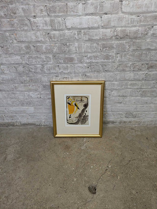 LaTrec Jardin Print with Ivory Matte in Gilded Wood Frame