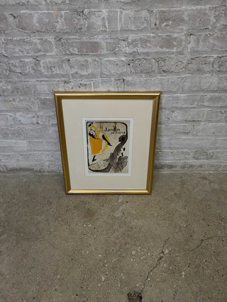 LaTrec Jardin Print with Ivory Matte in Gilded Wood Frame