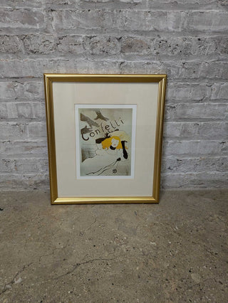 LaTrec Jardin Print with Ivory Matte in Gilded Wood Frame