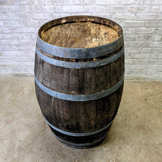 Oak Wine Barrel Side Table