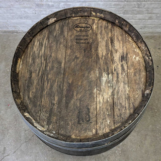 Oak Wine Barrel Side Table