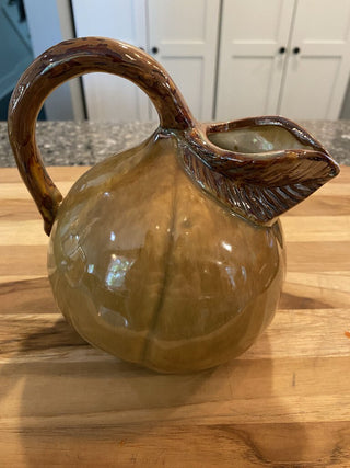 Majolica Pitcher, Pear or Orange