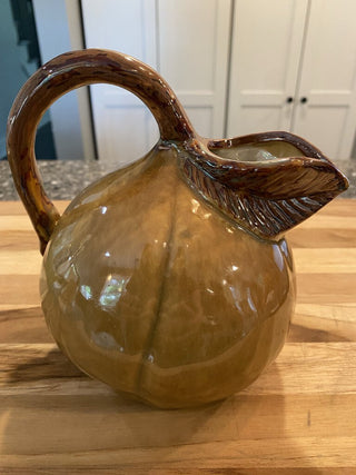 Majolica Pitcher, Pear or Orange