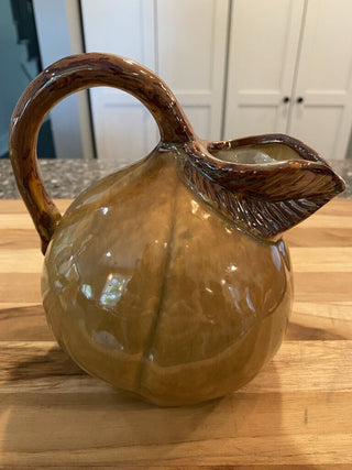 Majolica Pitcher, Pear or Orange