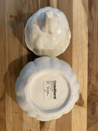 Crate & Barrel Ceramic Gourd Jar