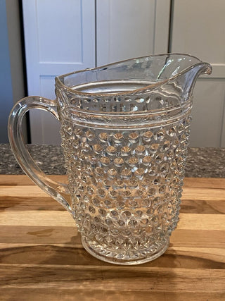 Anchor Hocking Clear Glass Hobnail Pitcher