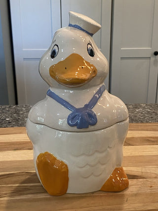 Vintage Sailor Duck Cookie Jar