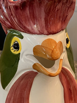 Italian 12" Ceramic Rooster Pitcher