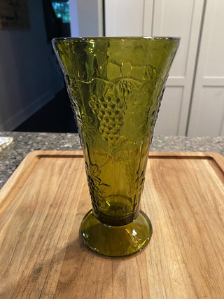 Indiana Glass 8" Colony Green Pedestal Vase