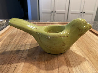 Green Ceramic Bird Votive