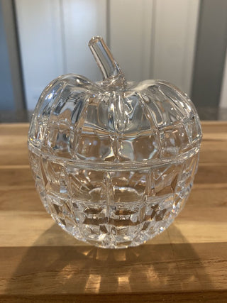 2pc Crystal Apple Shaped Jam Jar w/Lid