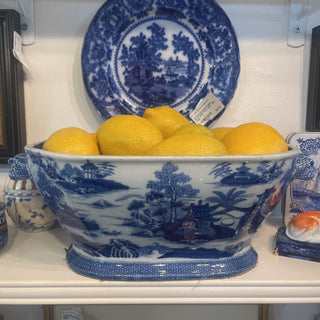 English Staffordshire cache pot with lemons