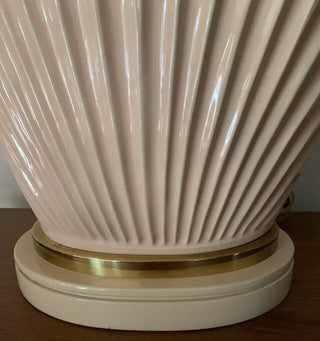 FREDERICK COOPER ART DECO CERAMIC & BRASS LAMP | 19.5"H X 11"W X 6.5"D