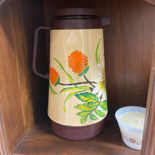 Coffee Vacuum Pitcher Jug Thermos Carafe Server Retro Flowers